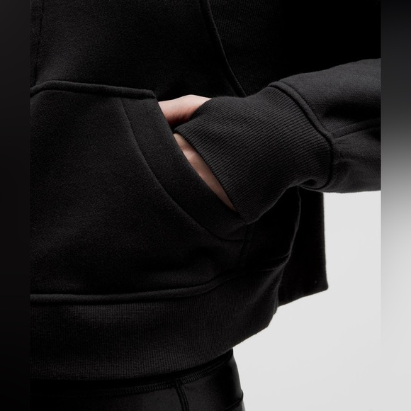 NWT Lululemon Scuba Oversized Half Zip Hoodie Jacket Black & Gold Size M/L - Picture 5 of 13